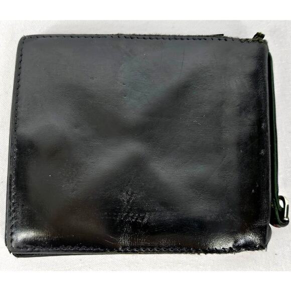 GUCCI VINTAGE MEN'S BLACK LEATHER BI-FOLD WITH COIN POCKET MADE IN ITALY - Picture 3 of 16